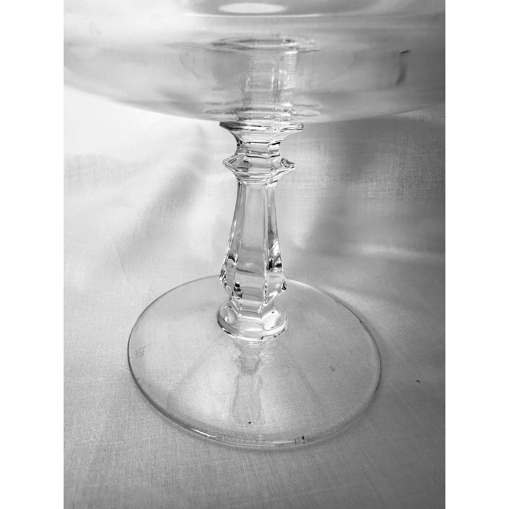 Val St Lambert Handblown Crystal Signed VSL Compote 6 1/4" Pedestal Bowl Dish - Picture 8 of 12